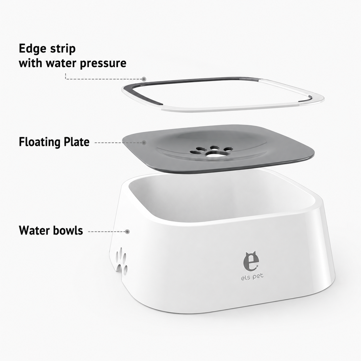 1.5L Floating Pet Water Bowl