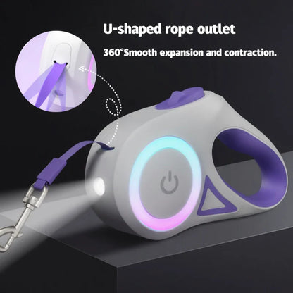 LED Retractable Dog Leash